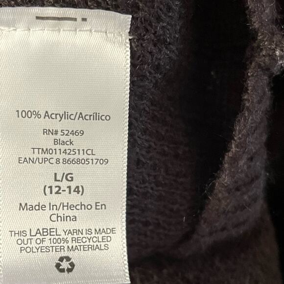 Time And Tru Black Maternity Mock Neck Sweater Size Large - Picture 10 of 11